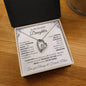 Lovely heart shaped necklace for Daughter from mom blue flower accents optional luxurious gift box