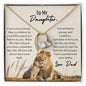 Beautiful heart necklace to daughter from dad available with luxurious gift box with led light