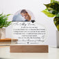 Beautiful Heart Shaped Acrylic Plaque To My Love with customizable photo