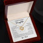 Beautiful love knot necklace for Daughter from Dad optional luxurious gift box available