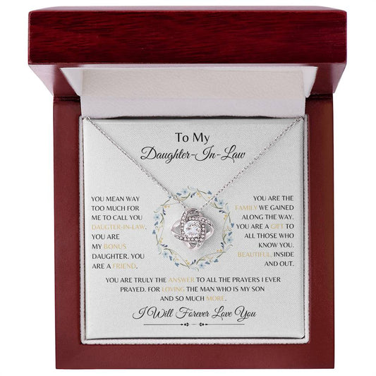 daughter in law necklace love knot optional luxurious gift box
