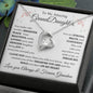 Lovely heart necklace for granddaughter from grandma available luxurious gift box with led light
