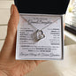 Lovely heart necklace for granddaughter from grandma available luxurious gift box with led light
