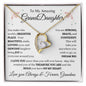Lovely heart necklace for granddaughter from grandma available luxurious gift box with led light