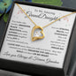 Lovely heart necklace for granddaughter from grandma available luxurious gift box with led light